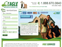 Tablet Screenshot of eaglemovingandstorage.com
